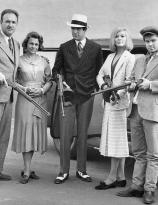 Gene Hackman, Estelle Parsons, Warren Beatty, Faye Dunaway, Michael J. Pollard in Bonnie and Clyde (1967)