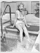 Anne Francis by the pool
