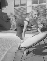 Joi Lansing by the pool