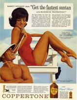 Coppertone ad featuring Nancy Kovack