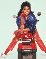 Janet Jackson photographed by Harry Langdon for the cover of her album Dream Street (1984)