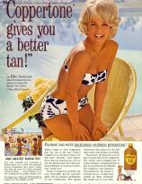 Coppertone ad featuring Elke Sommer