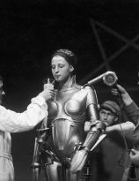 Brigitte Helm aka Maria cooling down in between takes in Fritz Lang's 1927 Metropolis