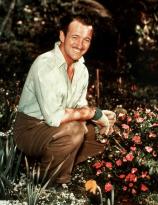 David Niven in the garden
