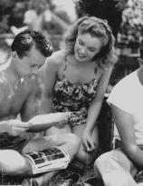 Marilyn Monroe during the filming of the 1948 comedy Scudda Hoo Scudda Hay - It was her first feature film