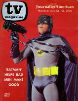 TV Magazine cover with Adam West as Batman, published by New York Journal-American, 1966