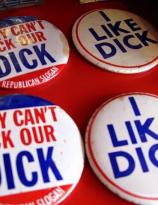 Actual Richard Nixon campaign paraphernalia