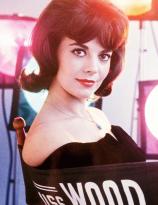 Natalie Wood takes a break on the set