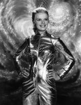 Marta Kristen strikes a hero pose in Lost in Space (1965)