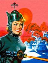 Space girl with ray gun