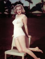 Marilyn Monroe in white swimsuit