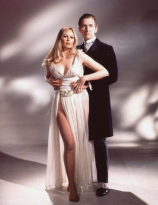 Veronica Carlson and Peter Cushing