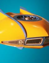 Voyage to the Bottom of the Sea - Flying Sub Model top view