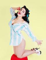 Pin-Up - stripe PJ top