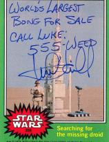 Mark Hamill autographed Star Wars card 206