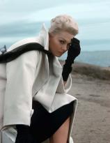 Kim Novak on the set of Vertigo directed by Alfred Hitchcock, 1958