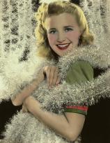 Priscilla Lane Christmas promo pin-up