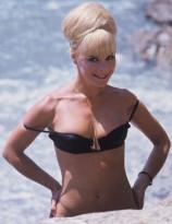 Elke Sommer at the beach