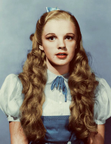 An early hair and make-up test of Judy Garland as Dorothy Gale for The Wizard of Oz, 1939