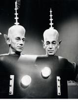 Michael Fox and Douglas Spencer - the two-headed experimental Martian - in The Twilight Zone episode Mr. Dingle, the Strong (1959)