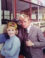 Shirley Jones and Dave Madden - Partridge Family publicity photo 1970