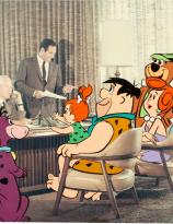 Flintstones and friends with Hanna and Barbera, 1965
