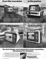 1976 ad for Panasonic’s The Outsiders portable televisions