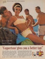 Coppertone ad featuring Beverly Adams