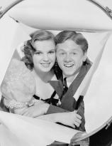 Mickey Rooney and Judy Garland in a publicity photo for STRIKE UP THE BAND (1940)