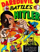 Daredevil Battles Hitler - cover art by Charles Biro and Bob Wood (1941)