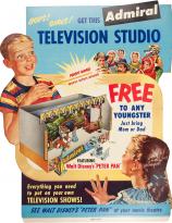 Peter Pan Television Studio Premium Stand-Up Store Display, 1953