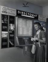 1961 The Cities Service new Directomat, located on the New Jersey Turnpike, gives travelers directions at the push of a button.