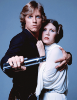 Mark Hamill and Carrie Fisher photographed by Terry O'Neill, 1977