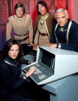 Battlestar Galactica (1978) with a futuristic computer