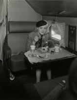Betty Grable aboard a TWA airplane 1937
