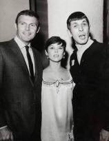 Adam West, Yvonne Craig, and Leonard Nimoy hanging out in 1967 (Batman, Batgirl and Spock)