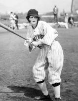 Clara Bow playing baseball, 1926